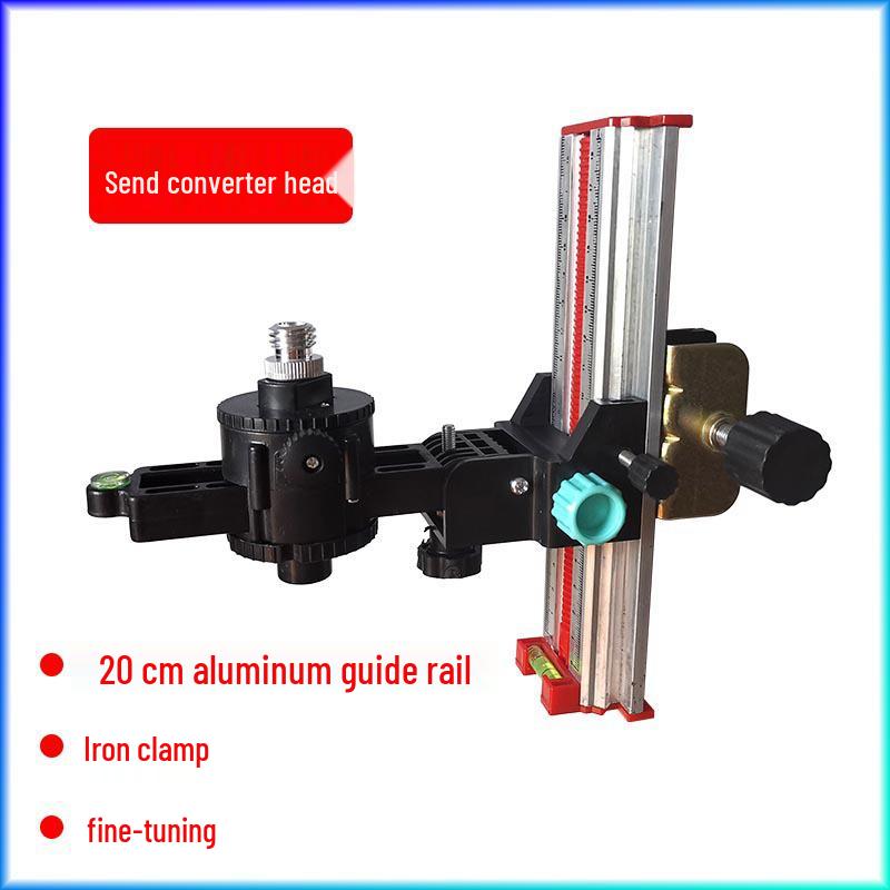 Wall-Mounted Infrared Leveling Head with Micro-Adjustment Pan Tilt and Extension Pole