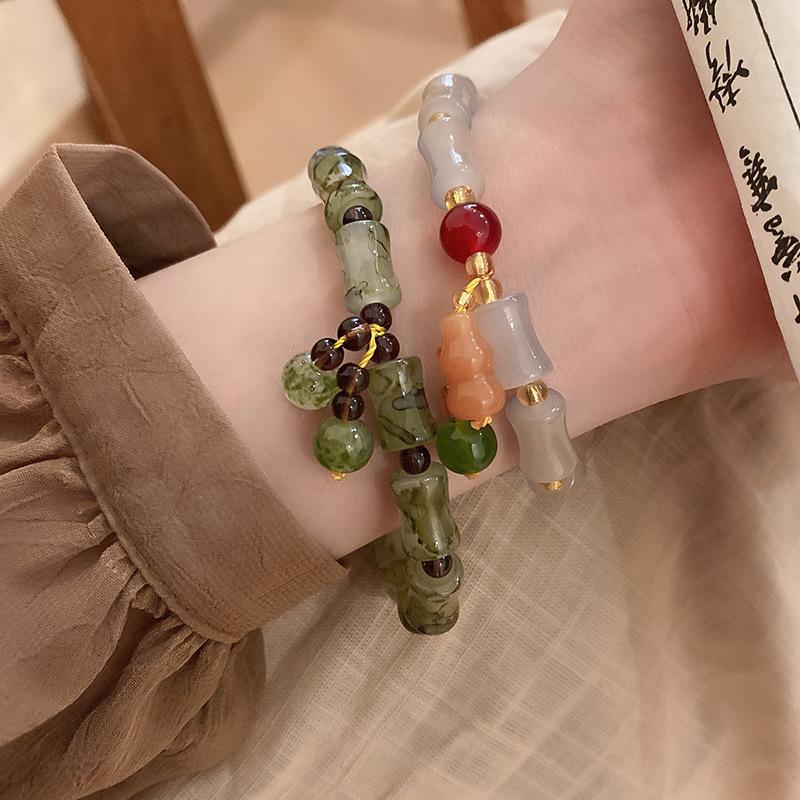 Elegant Chinese Vintage-Inspired Beaded Bracelet: Modern Luxury Women’s Jewelry