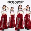 Mädchen Hip Hop Tanz Outfit Jazz Performance Kostüm Kurzarm Crop Top mit Buchstabenprint Hosen Set