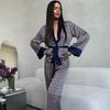 European and American spring and summer new fashion printing comfortable long-sleeved trousers women's pajamas set loungewear