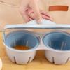 Convenient Microwave Safe Eggs Steamer Quick Steam Eggs Using Plastic Texture Suitable for Students Office Worker