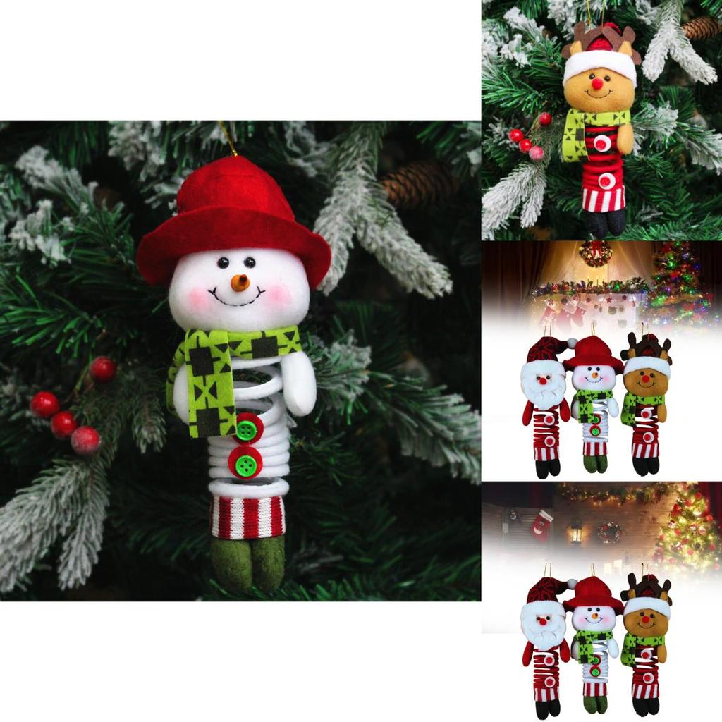Festive Christmas Figures With Swinging Legs And Fabric Construction For Holiday Decor