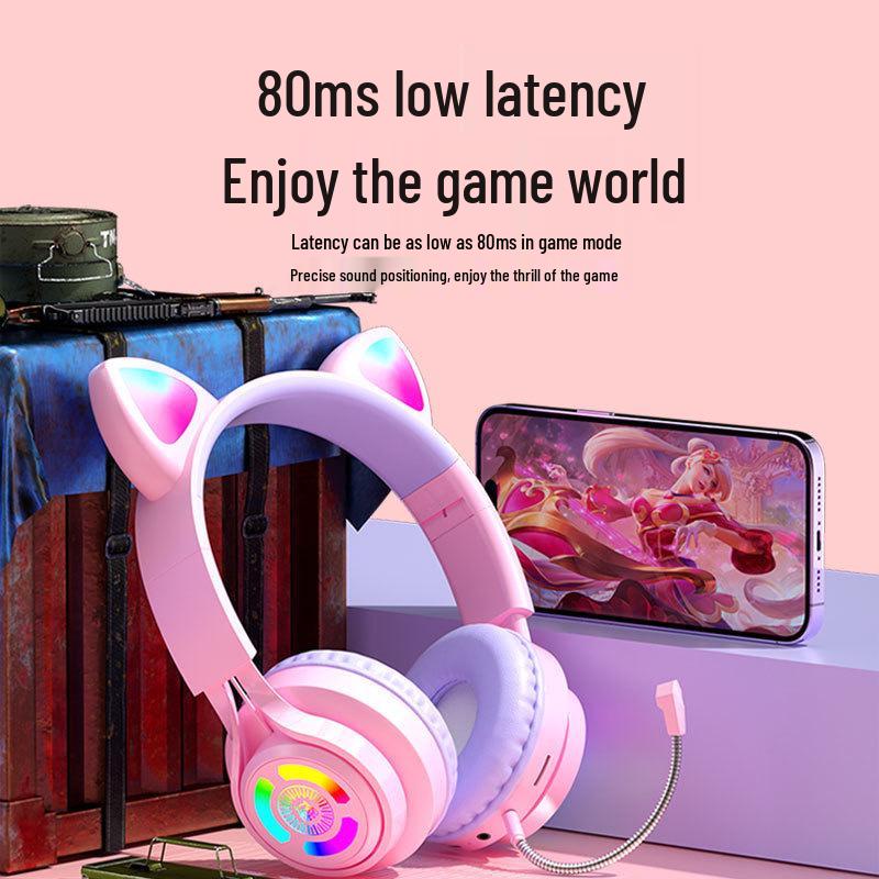 S3 Luminous Cat Ear Bluetooth Gaming Headphones