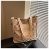 New Canvas Bag Women's Large-capacity Casual Versatile Simple Shoulder Bag Spring and Summer College Student Tote Bag