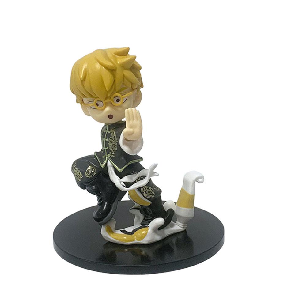 Mob Psycho Anime Figures Gk Reigen Arataka Edition Kawaii Sitting Palm Series Model Doll Desktop Ornaments Collectible Toy Q 100 Kid Friendly