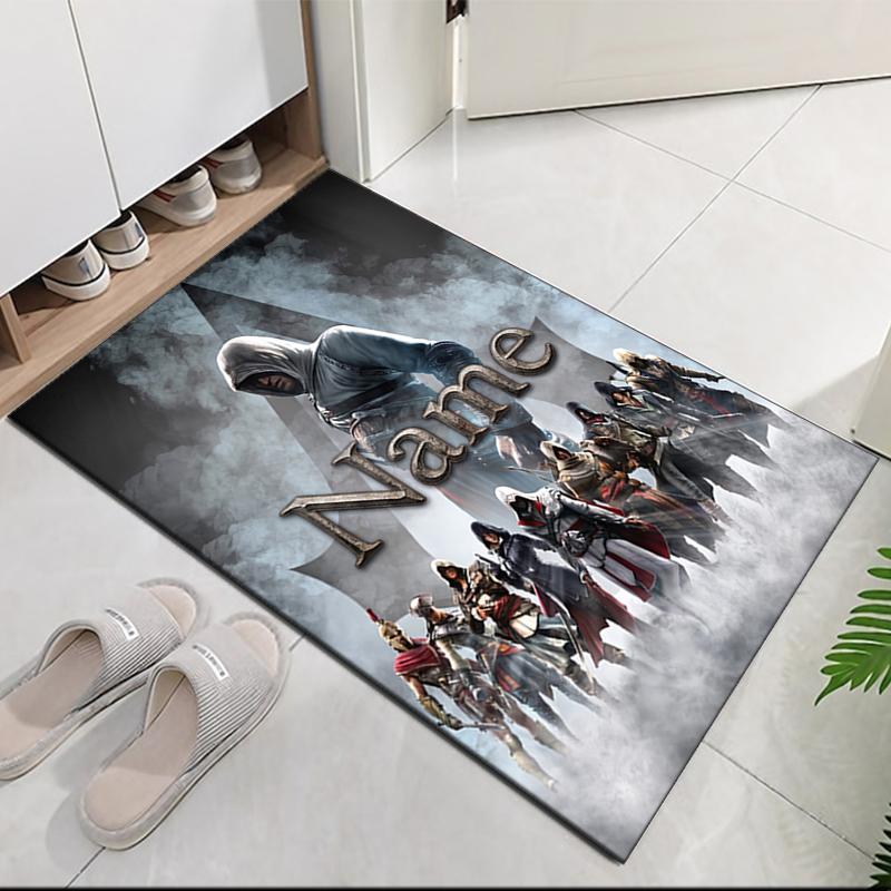 Custom Name Assassin'S Printed Carpet Rug For Office Chair Living Room Bedroom Kitchen Room Decor Gifts
