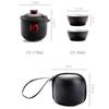 Black Ceramic Quick Tea Set One Pot Two Cups Kung Fu Tea Set Portable Ceramic Tea Set