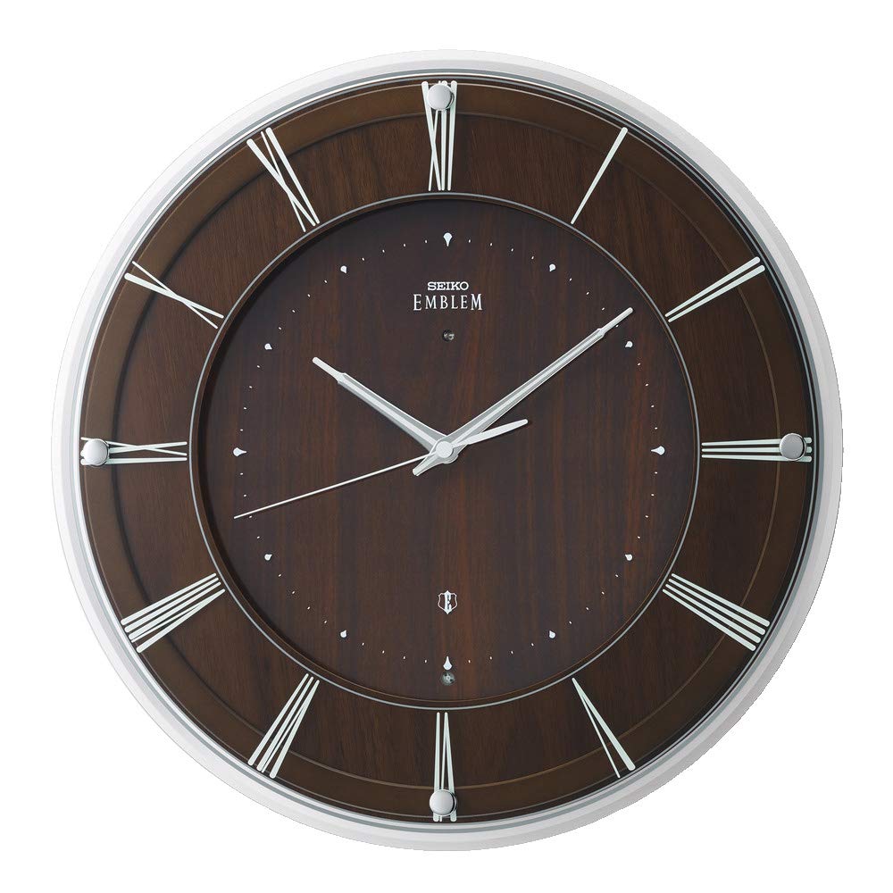 

Настенные часы Seiko Clock Темно-коричневые Диаметр SEIKO EMBLEM HS558A [Подарочная упаковка] Часы, Дерево, 360x48мм, Радиоуправляемые, Аналоговые,