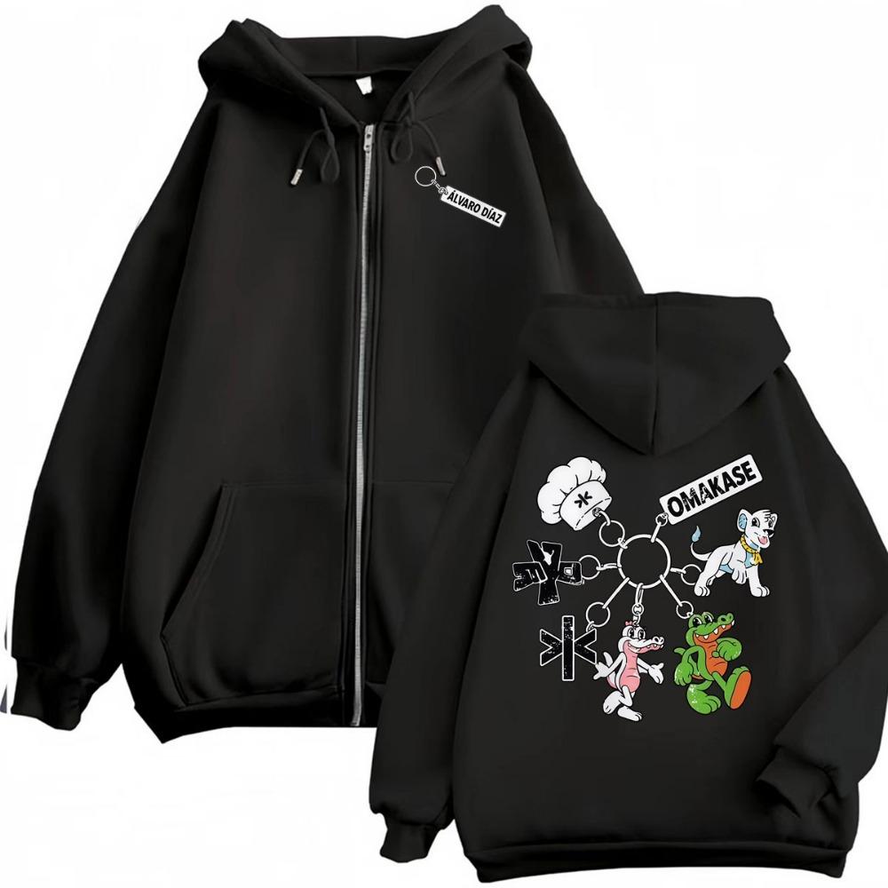 Album Cartoon Zipper Hoodie Men s and Women s Hip Hop Pop Music Jacket Sportswear High Quality Zipper Hoodie Coat S