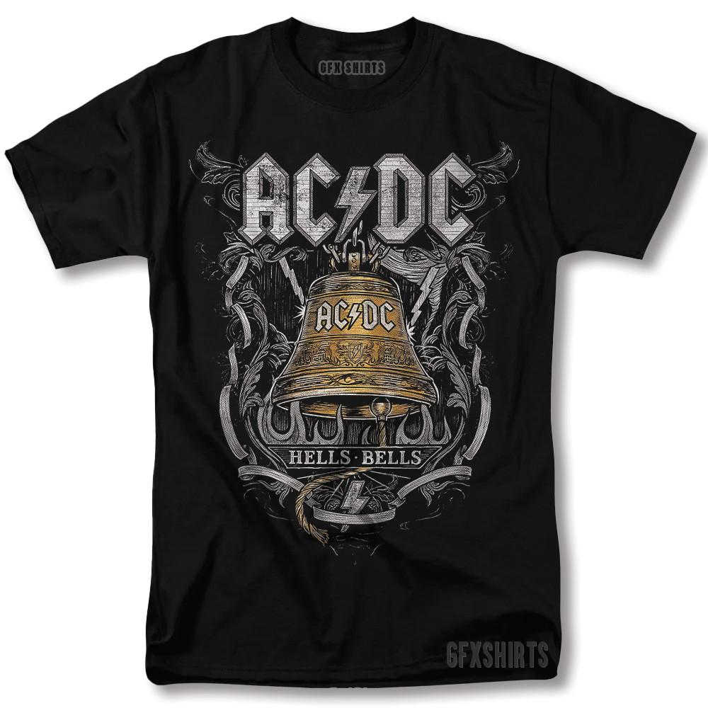 Футболка ACDC AC/DC Hells Bells Тур Рок-концерта Мерч Винтажный Дизайн Футболка Унисекс Футболка S