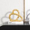 Resin Handicrafts Golden Knot Chain Ring Ornament Geometric Winding Decorative Figurines Home Decoration Accessories