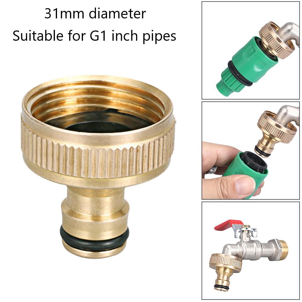 1inch BSPF Tap Connector 36*31mm Accessories Brass+Rubber Garden Adapter