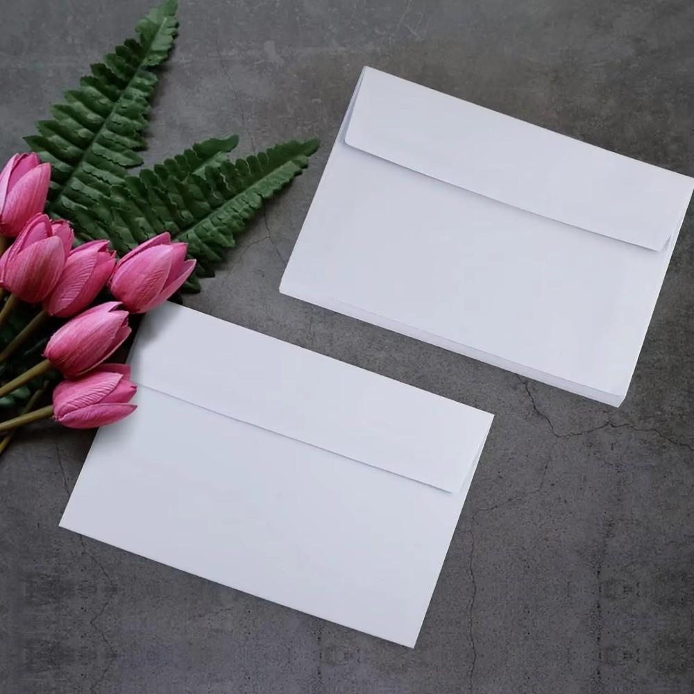 20pcs Blank Kraft Envelopes Sealing Pe Greeting Card Vintage Kraft Paper Postcard  Gift Packaging