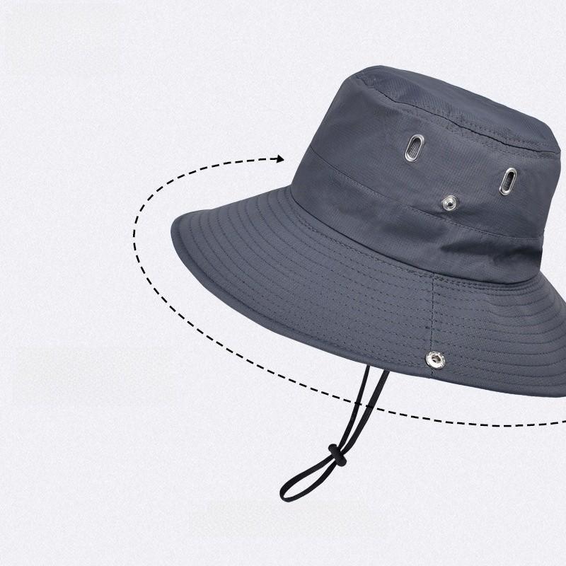 Outdoor Sun Protection Fisherman Hat With Large Brim For Travel And Hiking
