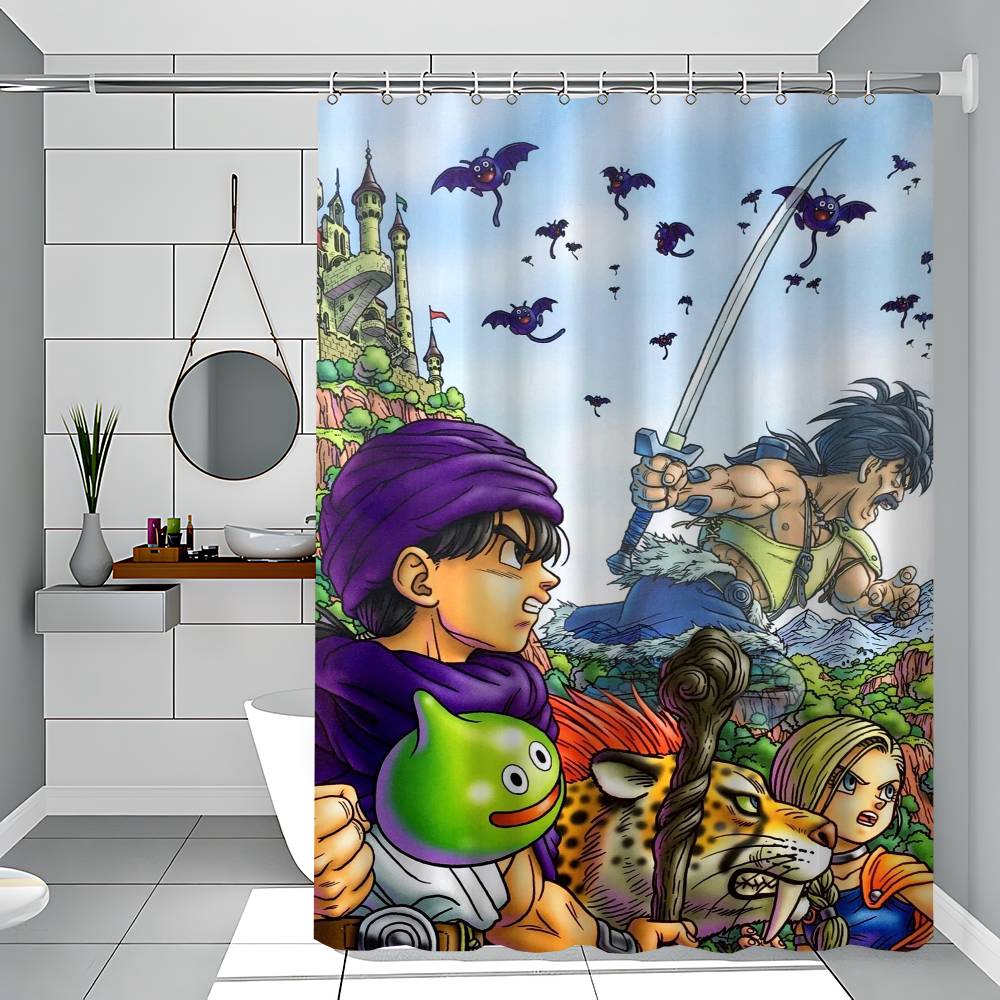 D-Dragon Quest 1 Piece Of 150X180Cm Printed Shower Curtain Partition Bathroom Waterproof And Mold Resistant
