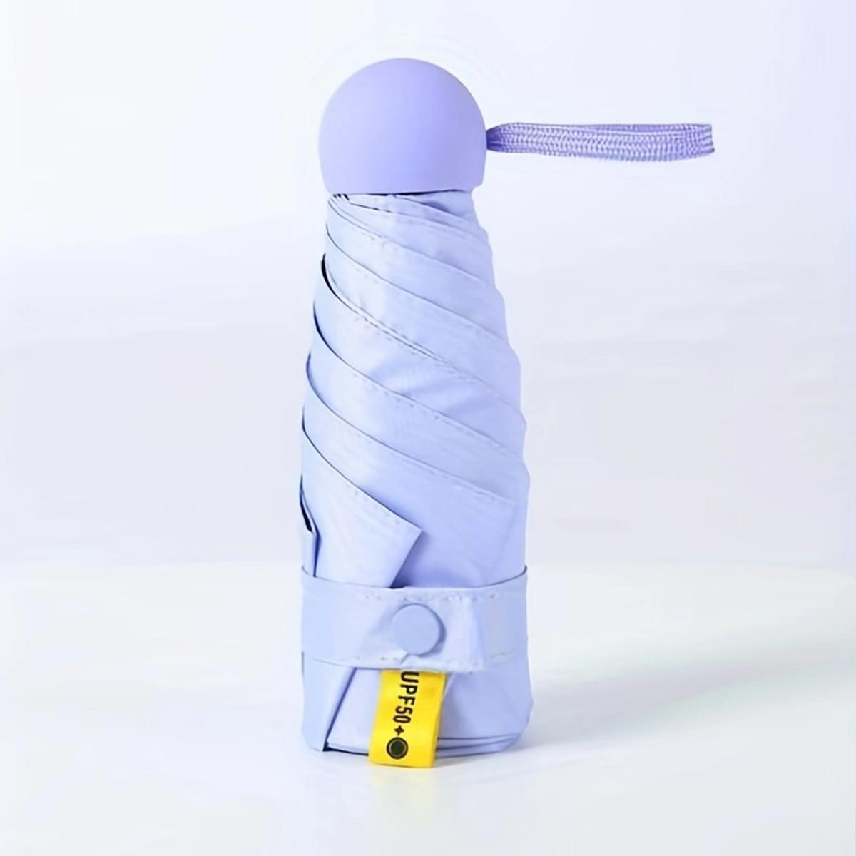 

Мини Компактный Ручной Карманный Зонт Милый Однотонный Портативный Защита от УФ Лучей Удобный Дорожный Зонт