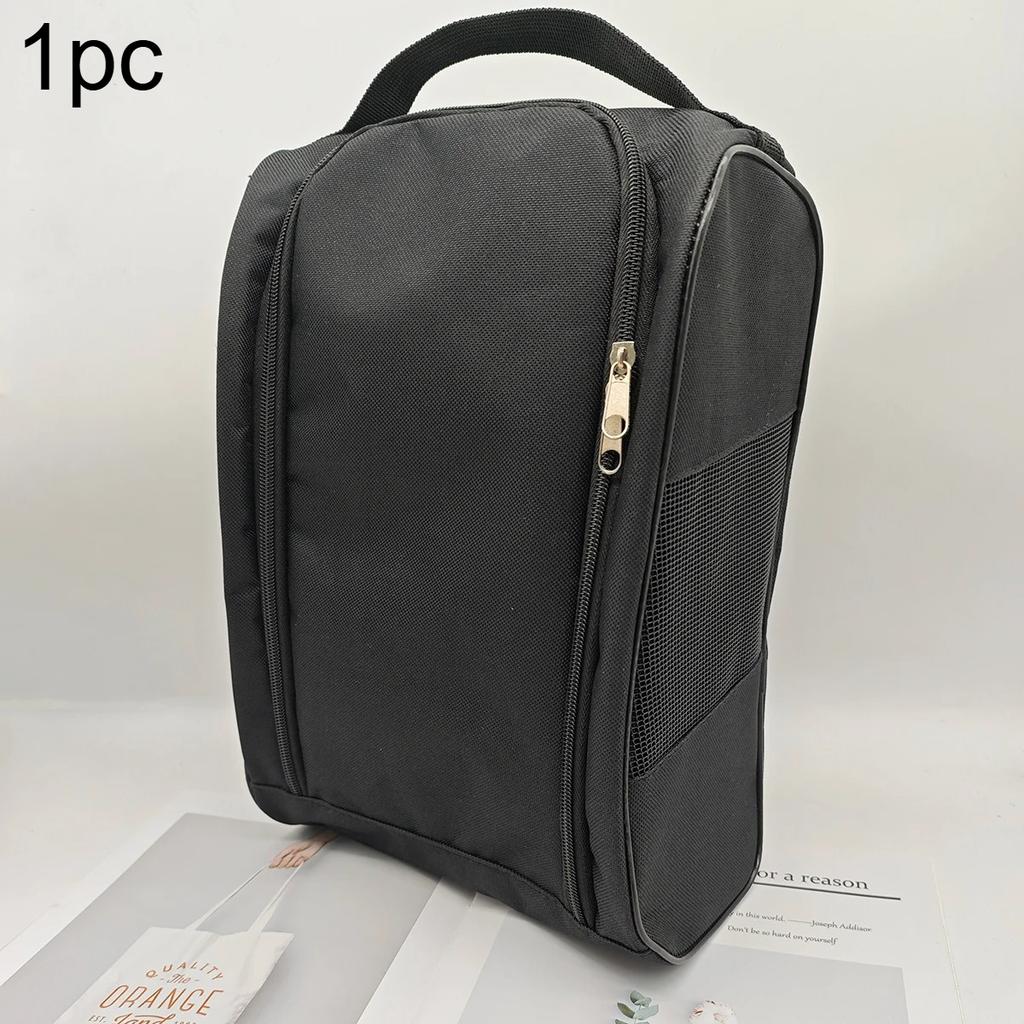 1pc Portable Golf Shoe Bag Oxford Cloth Shoe Carrier Bags Breathable Lightweight Golf Handbag Dustproof Football Tennis Shoe Bag
