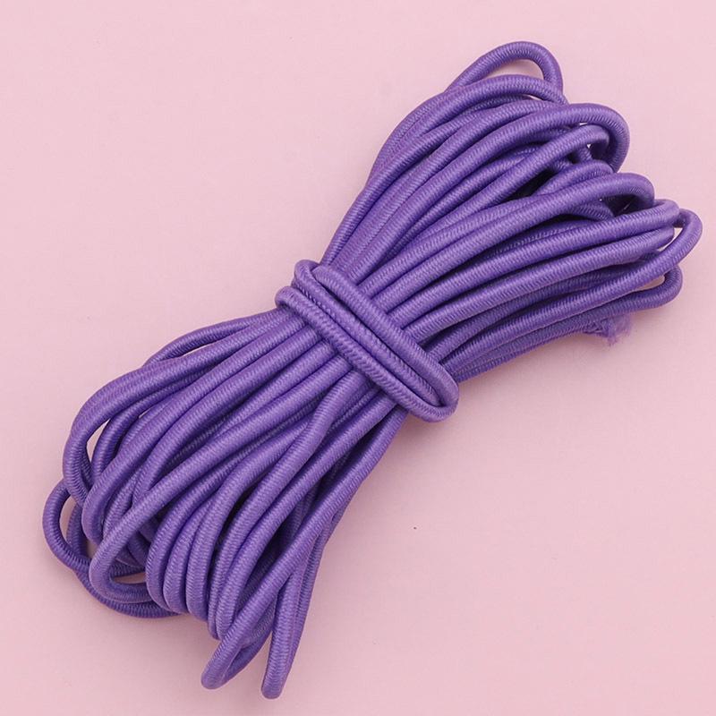 Colorful Round Elastic Cord for Hoodie and Pant Cuffs, Waist Drawstring, High-Elasticity Rubber Latex Thread Elastic Band