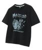 MOZMOZ Surfing Cat Oversized Short Sleeve T-Shirt Black