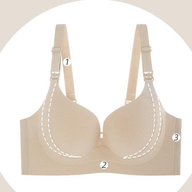 Thin seamless back breastfeeding underwear gathers and closes the secondary breasts, anti-light lifting, large breasts and small special comfortable