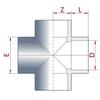 PVC-U Cross 63 Mm PN16 for Piping Systems