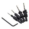 4pc Cone-shaped Countersunk Head Drill Hexagonal Shank Hole Expanding Drill Irregular Woodwork Drill Bit Hole Opener Tool Set