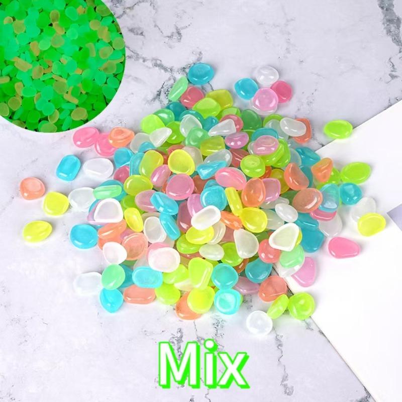 100-300pcs Luminous Stone Fluorescent Gravel Pebbles Aquarium Fish Tank Garden Decoration In The Dark Glowing Stones