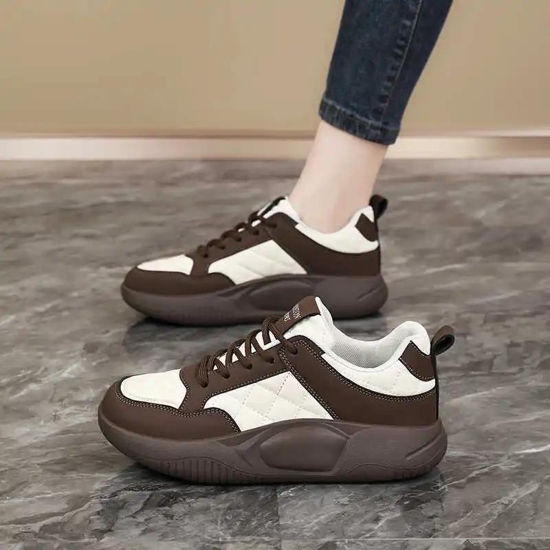 Lace Up Fall Boots Size 33 Dress Heeled Women Shoes Platform Heel Boots Sneakers Sport Real Training Character New Season