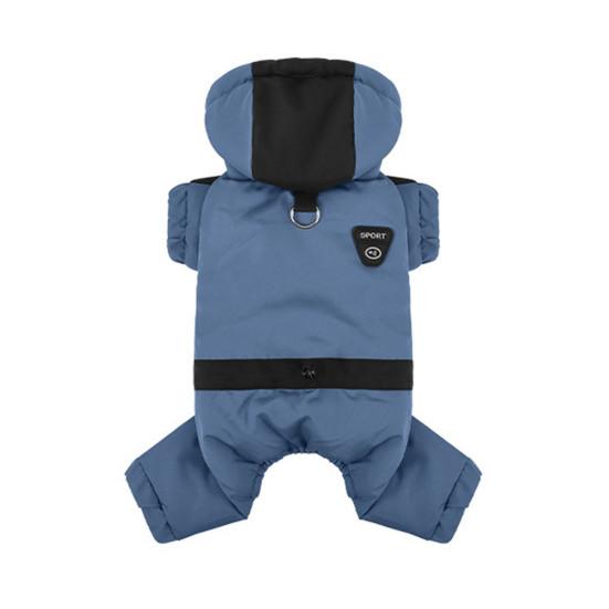 Hund Wintermantel mit Kapuze Knopfverschluss Welpenjacke Druckknopf Warm Winddicht Hunde Hoodie Sweatshirt