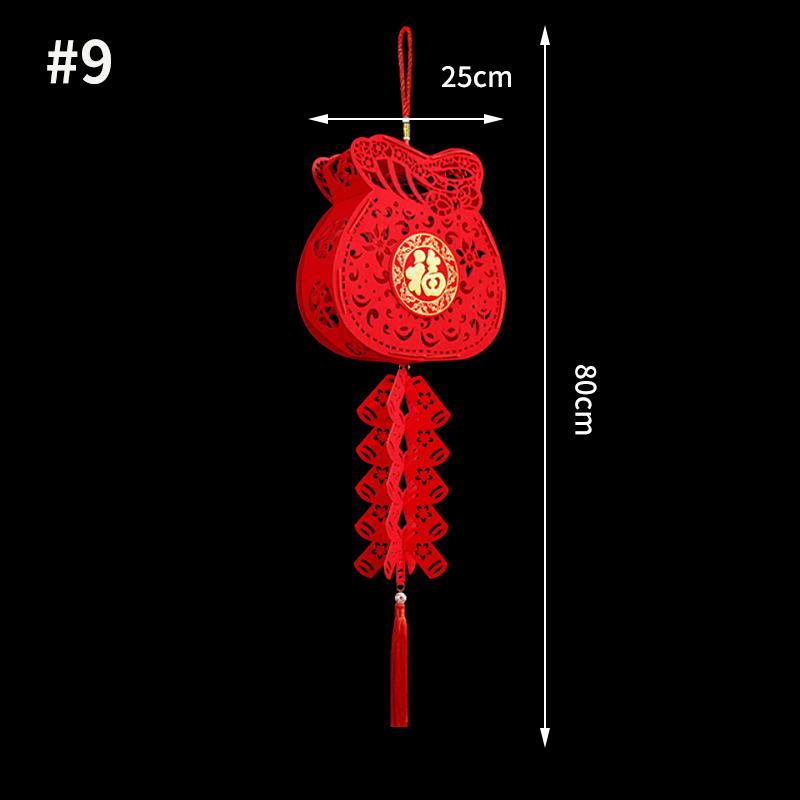 2026 Spring Festival Hanging Ornament The Year of Horse Chinese New Year Decoraitons 2026 Wall Hanging Lanterns Decor