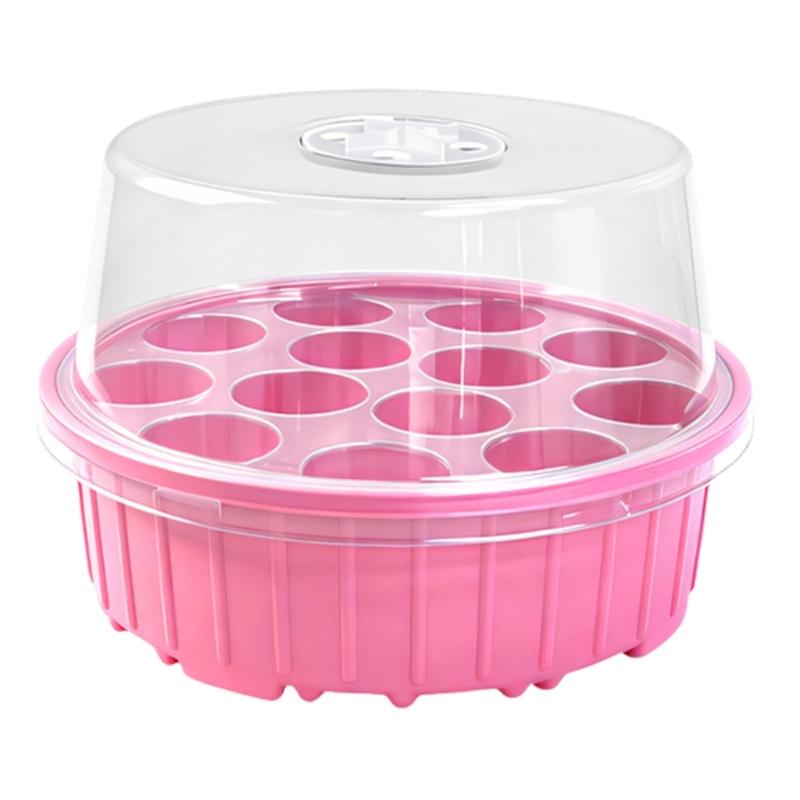 Plant Seedling Starter Trays Nursery Pots Seedling Tray Planter Plant Growing Flower Pot Planting Seedling Outdoor Gardening розовый