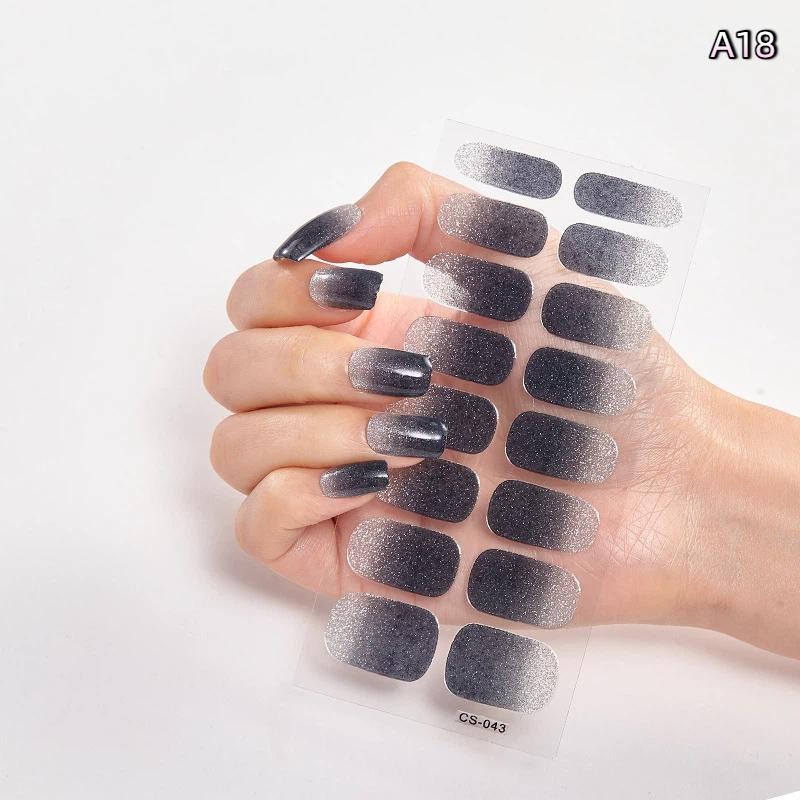 16 Piezas/Hoja Uñas Color Sólido Simple Ultradelgadas Impermeables Pegatinas para Uñas Firmes No Fáciles de Caer Larga Duración Extensión Arte de Uñas