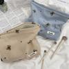 Portable Cartoon Bear Makeup Bag Corduroy Large Capacity Cosmetic Bag Pen Bags For Women Lady Girl