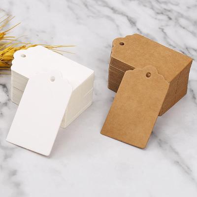 Kraft Paper Blank Hang Tags - Small Bookmark, Gift, Thank You Card, Ornament, or Clothing Labels.
