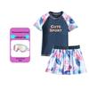 Plus Size Kids' Quick-Dry UPF50+ Swimsuit: Comfortable, High Elasticity, Non-Binding Sun Protection for Chubby Kids, Short & Long Sleeve Options