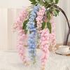 93CM Length Artificial Wisteria Long Branches 3 Forks Design Silk Wisteria Vine Rattan Style Giant Size Fake Silk Flower