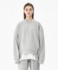 MOZMOZ Balance Cut Terry Heavy Brushed Sweatshirt Melange