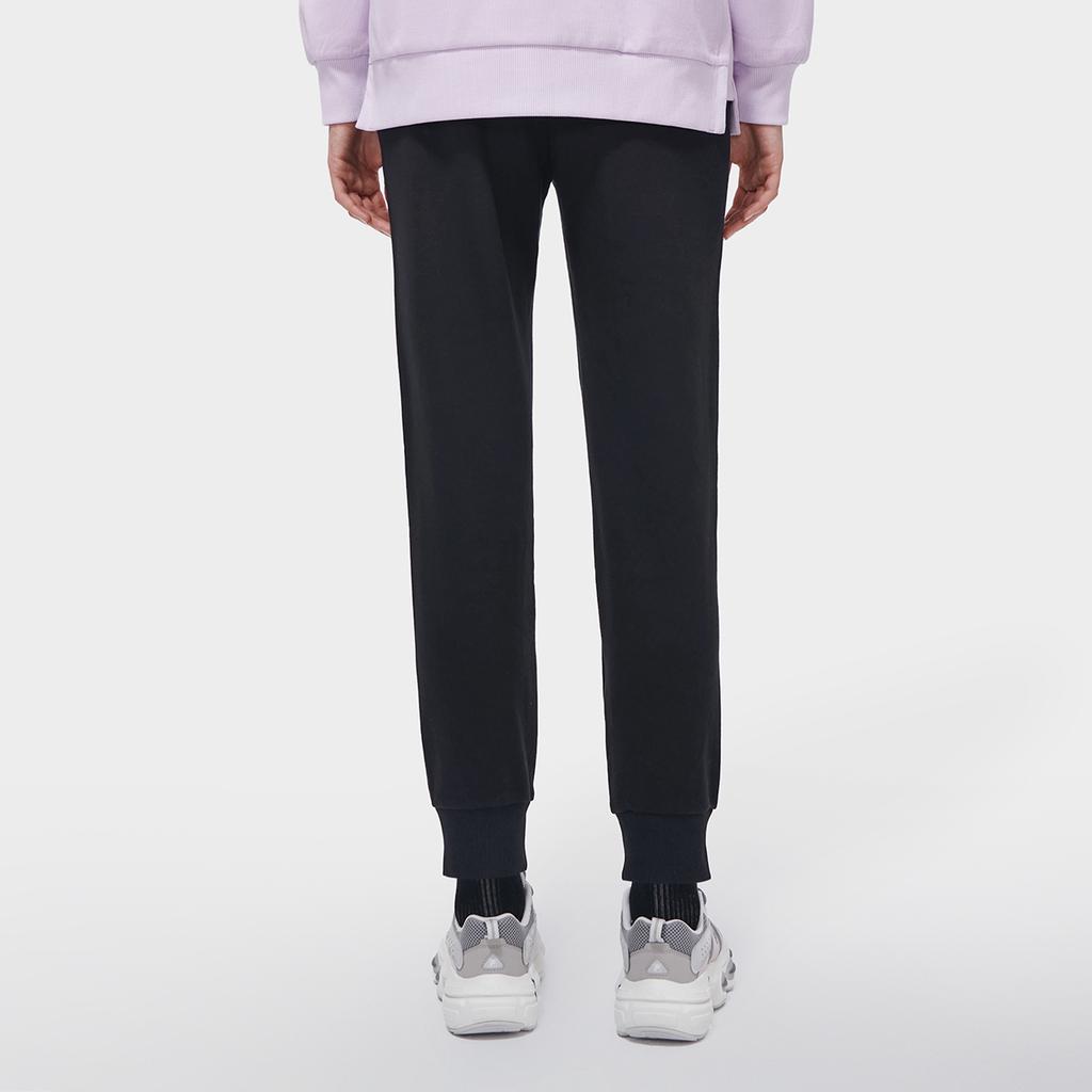 FILA Van Gogh Museum 2.0 Solid Color Casual Knitted Sports Pants Women bottoms Black F11W318605F-BK