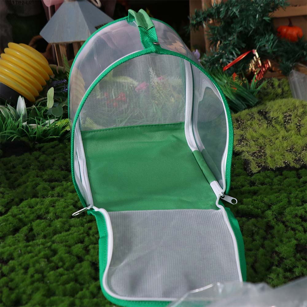 Transparenter Critter Schmetterlingskäfig Wasserdicht Verschleißfest Zucht Insektenkäfig Faltbar Hängend Schmetterlinge Netzkäfig