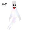 Festival Party Supplies 47 Inch Halloween Hanging Ghost Windsock with LED Lights, Luminous Flying Ghosts Knitted Fabric Flag Wind Socks for