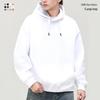 Men's Casual Thick Terry Cloth Hoodie: Heavyweight Pure Cotton Sweatshirt - Loose Fit, Solid Color, American Style for Autumn/Winter.