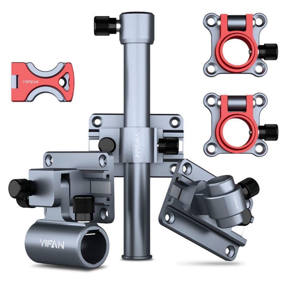 3-Piece Fishing Accessories Set: Aluminum Rod Pod Holder, Umbrella Holder, Fish Keeper, Bait Holder.