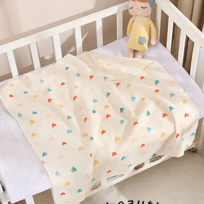 

80x80cm Baby Receive Blanket for Newborn Cotton Muslin Swaddle Blanket Bedding Infant Bath Towel Baby Items Mother Kids