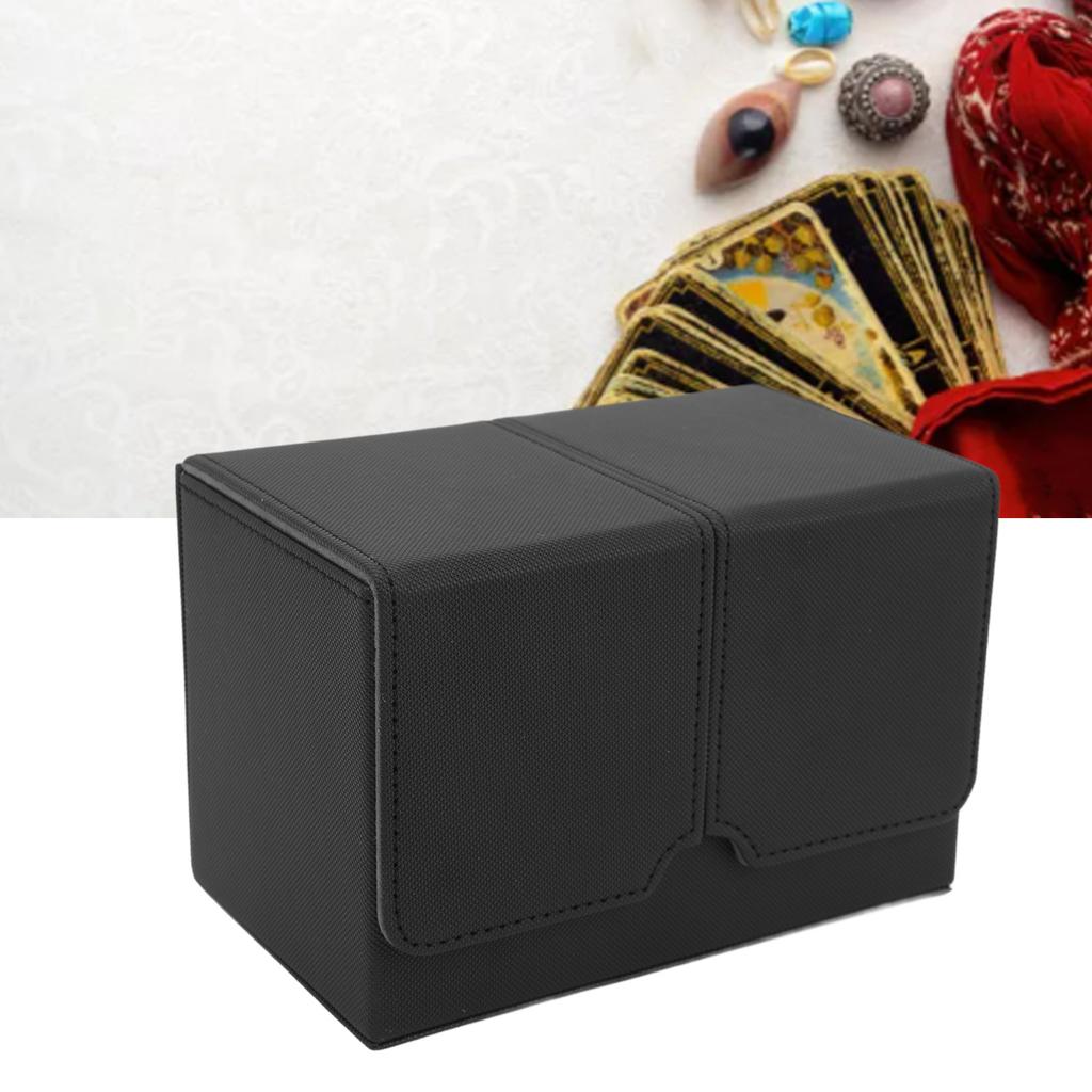 Card Deck Box PU Leather Magnetic Card Storage Holder   Case Fits 160 Cards for Trading Cards Tarot Cards
