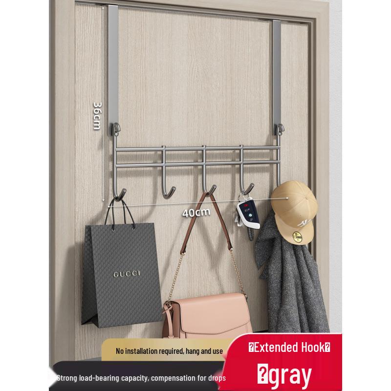 Adhesive No-Drill Door Hook Rack for Clothes