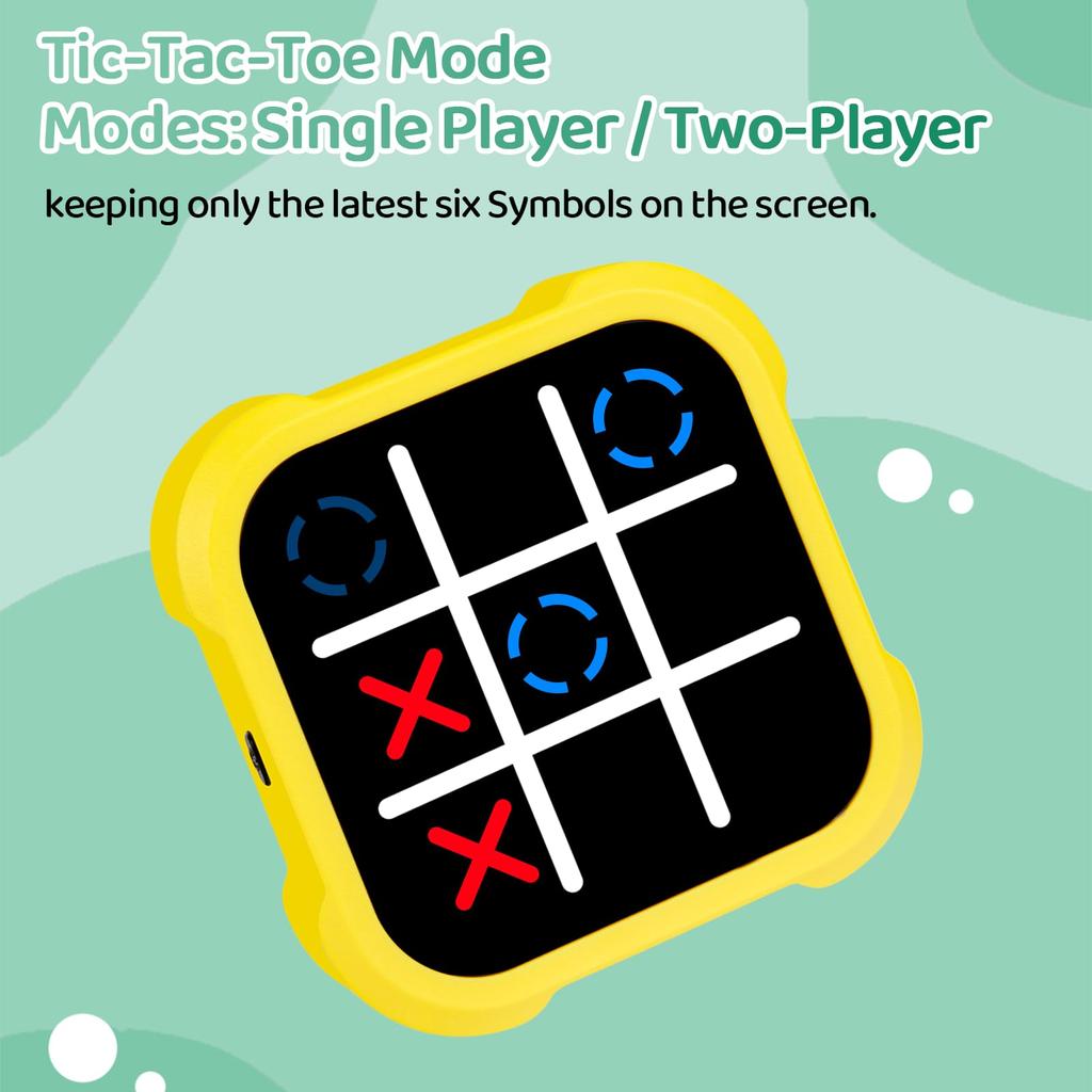 Electronic Educational Tic-Tac-Toe 3-in-1 - Portable Travel Toy, Memory Development Puzzle for 3-Year-Old Children