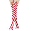 Women's Christmas Doll Socks Stripe Knee-High Socks
