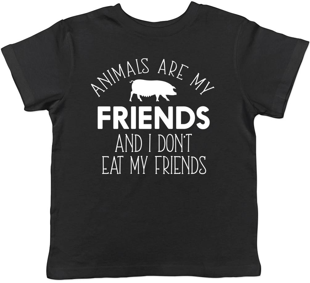 Animals are my Friends & I don t eat my Friends Childrens Kids Boy Girl T-shirt 140