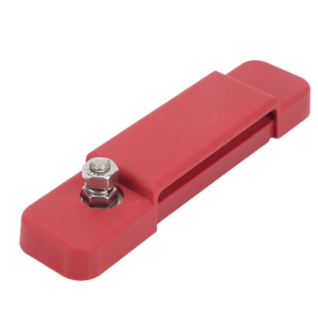 12 Terminal Distribution Block 180A Marine Supply Busbar with 16 Ring Terminal for Cars RVs Yachts Red