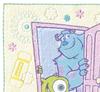 Marushin Panic Days Hand Mini Antibacterial and Fully Product 2005101200 Monsters, Inc. Towel, Towel, 25x25cm, Cotton, Deodorizing, Embroidered,